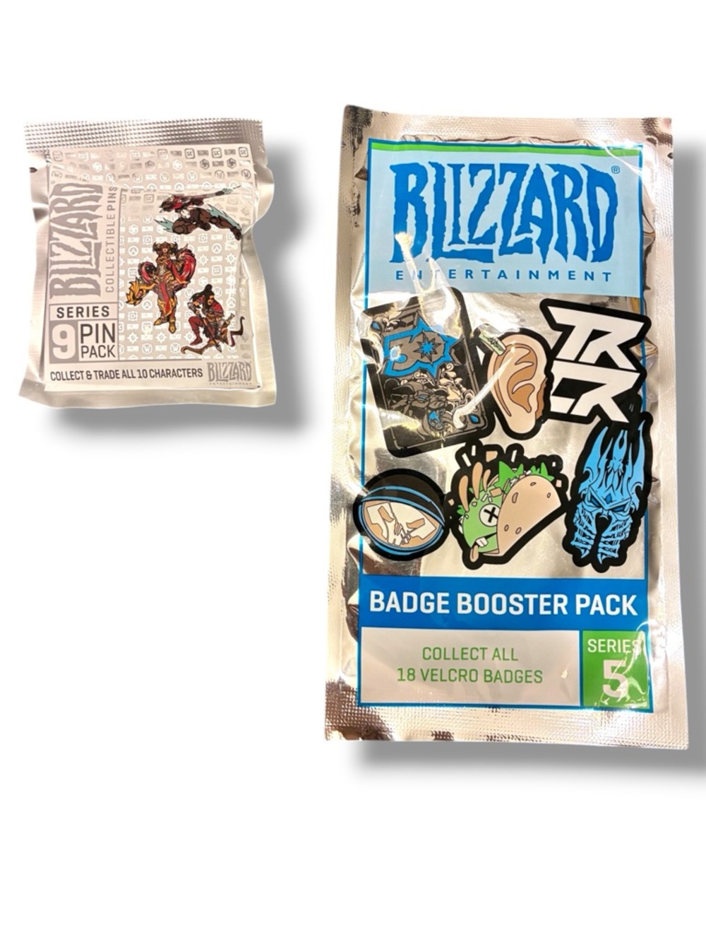 🎮 Blizzard Collectible Pins & Badge Booster Pack Bundle Series 5 & 9 Sealed